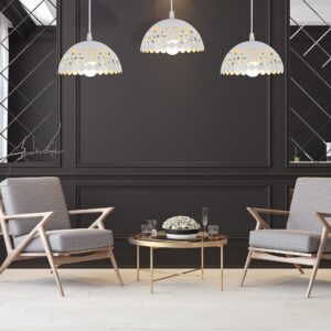 Suspension Lisa Blanc 3xE27