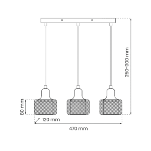 Suspension LUMI 3xG9