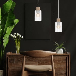 Suspension MADERA 1xE27