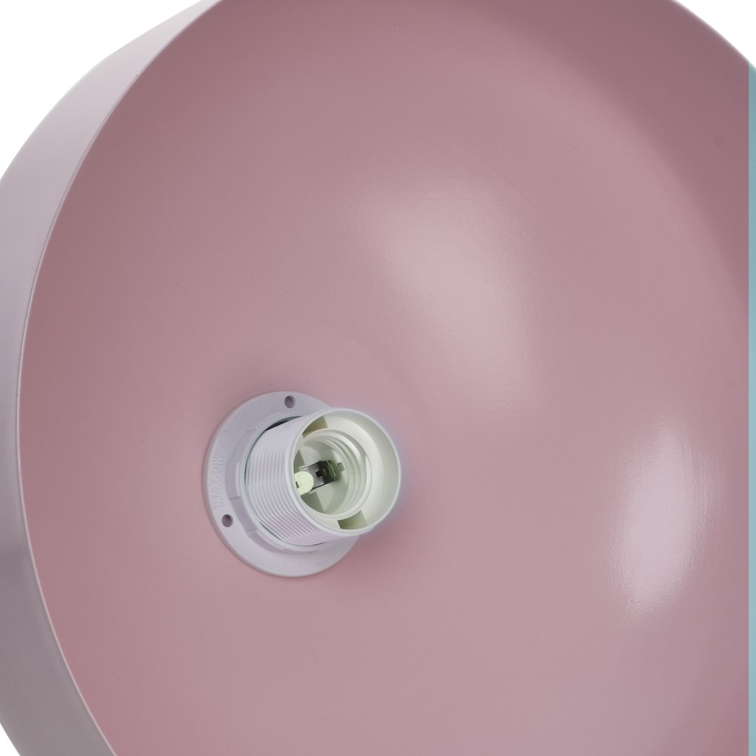 Suspension abat jour malmo 1 lumière en métal rose 30cm Suspension MALMO PINK 1xE27