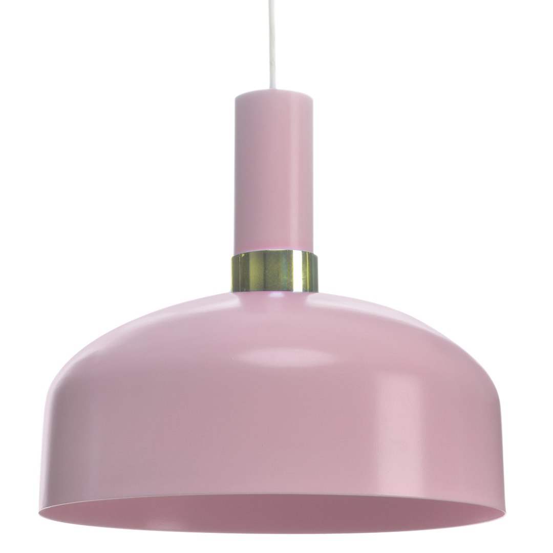 Suspension abat jour malmo 1 lumière en métal rose 30cm Suspension MALMO PINK 1xE27