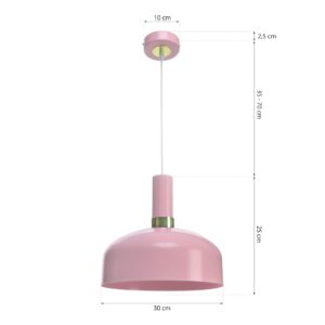 Suspension MALMO PINK 1xE27