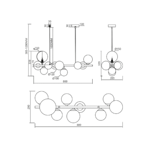 Suspension MILA 10xG9