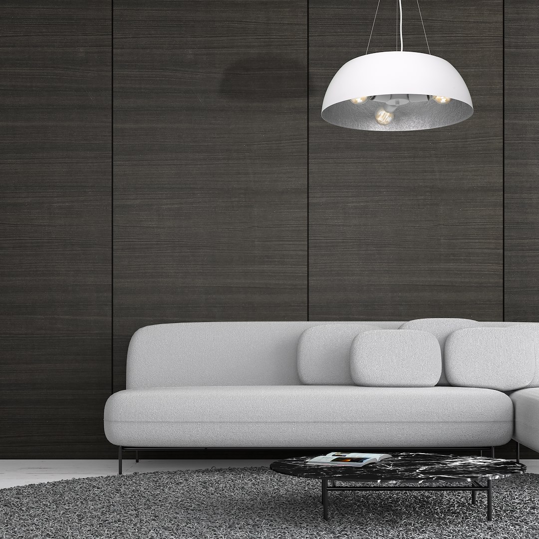 Suspension anneau morgan 3 lumières blanc 50cm Suspension MORGAN 3xE27