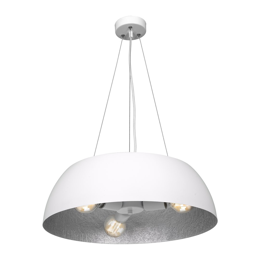 Suspension anneau morgan 3 lumières blanc 50cm Suspension MORGAN 3xE27