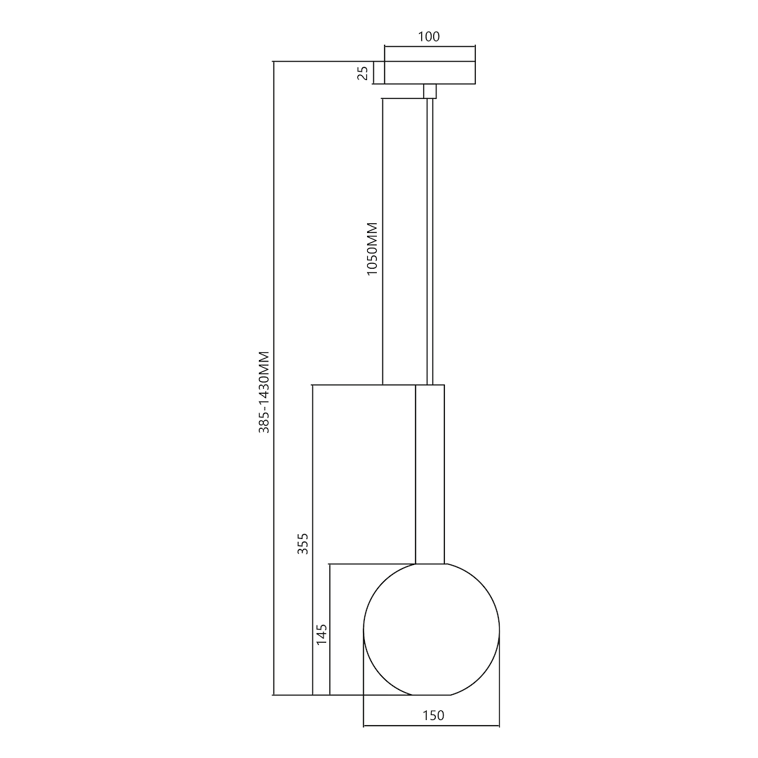 Suspension sphérique niko 1 lumière en métal et verre doré 15cm Suspension NIKO GOLD 1xG9 fi 150
