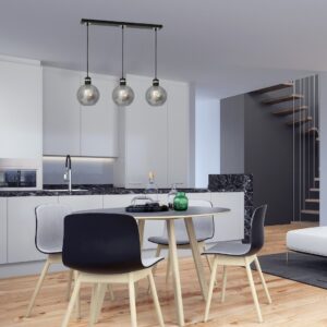 Suspension OMEGA NOIR/OR 3xE27