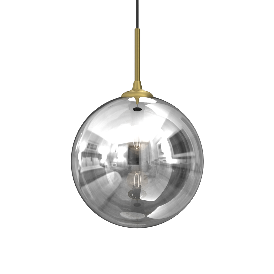 Suspension abat jour reflex 1 lumière en verre métal et plastique noir 25cm Suspension REFLEX fi 250 1xE27
