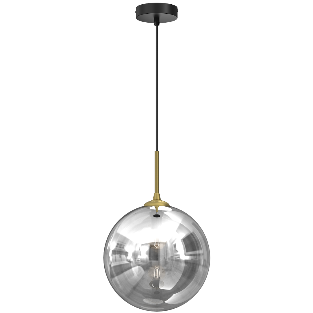 Suspension abat jour reflex 1 lumière en verre métal et plastique noir 25cm Suspension REFLEX fi 250 1xE27