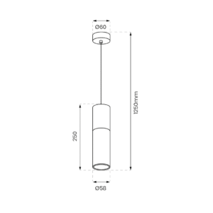 Suspension Ricky Dorée 1xGU10
