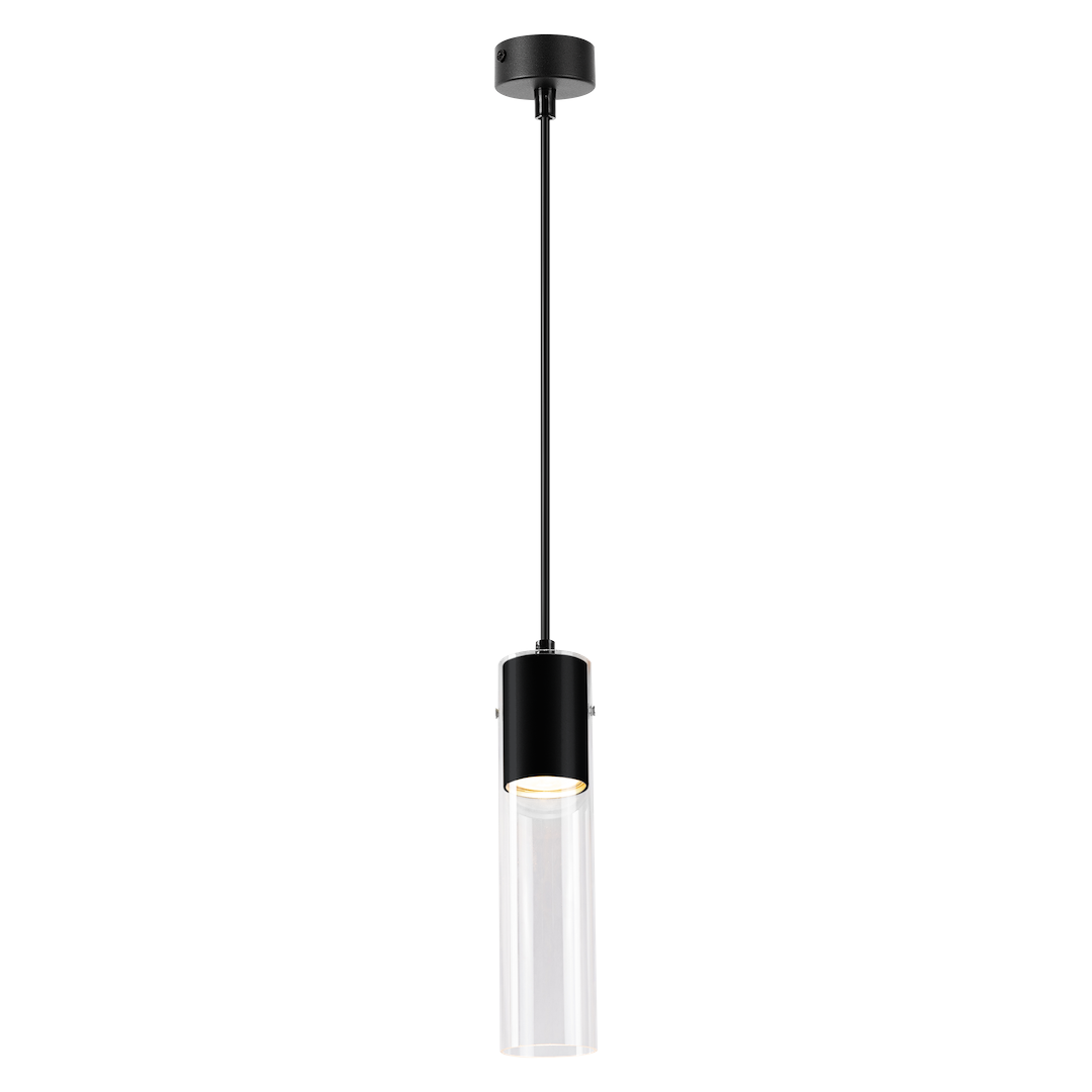 Suspension cylindrique ricky 1 lumière noir 58mm Suspension Ricky Noir 1xGU10