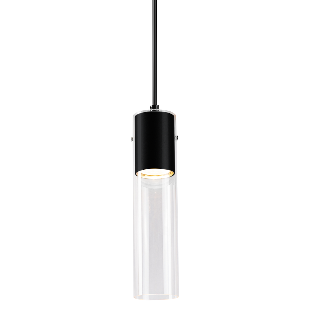Suspension cylindrique ricky 1 lumière noir 58mm Suspension Ricky Noir 1xGU10