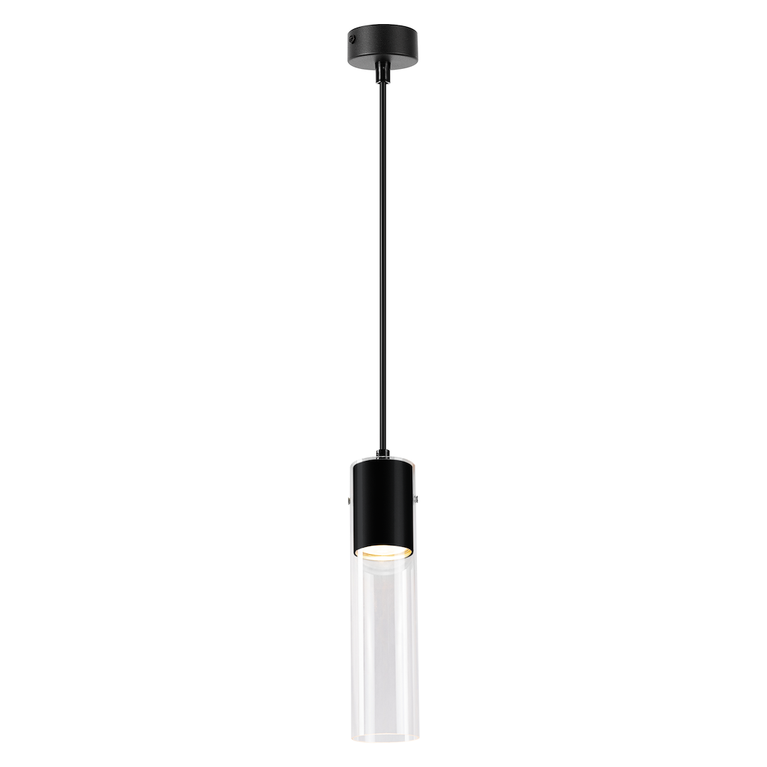 Suspension cylindrique ricky 1 lumière noir 58mm Suspension Ricky Noir 1xGU10