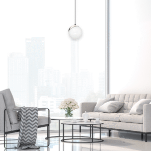 Suspension SFERA NOIR/CHROME 1xE14