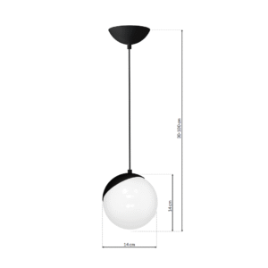 Suspension SFERA NOIRE 1xE14