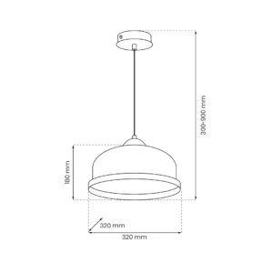 Suspension Studio Blanc 1xE27