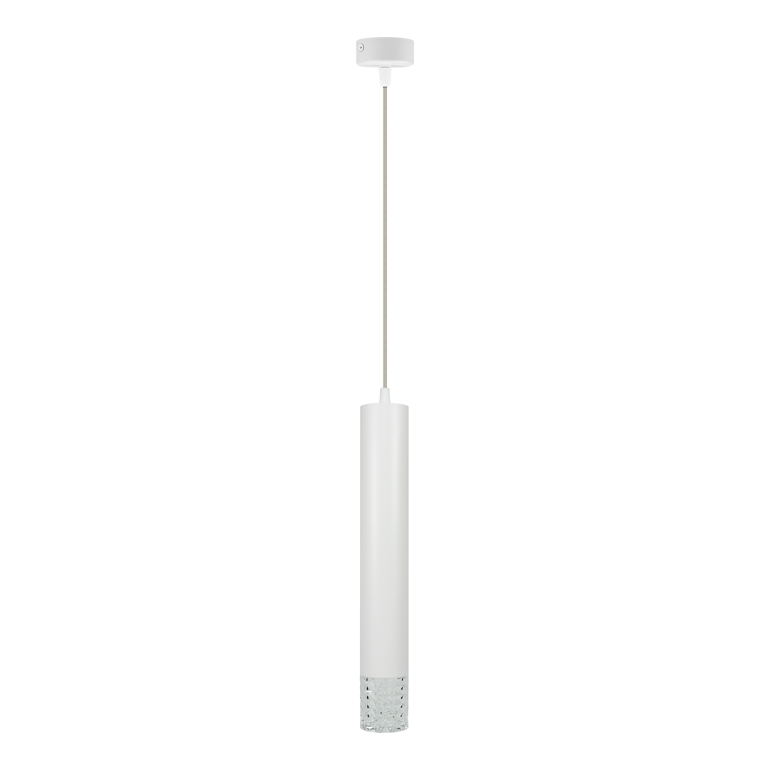 Suspension cylindrique tubi 1 lumière blanc 55mm Suspension Tubi Blanc 1xGU10