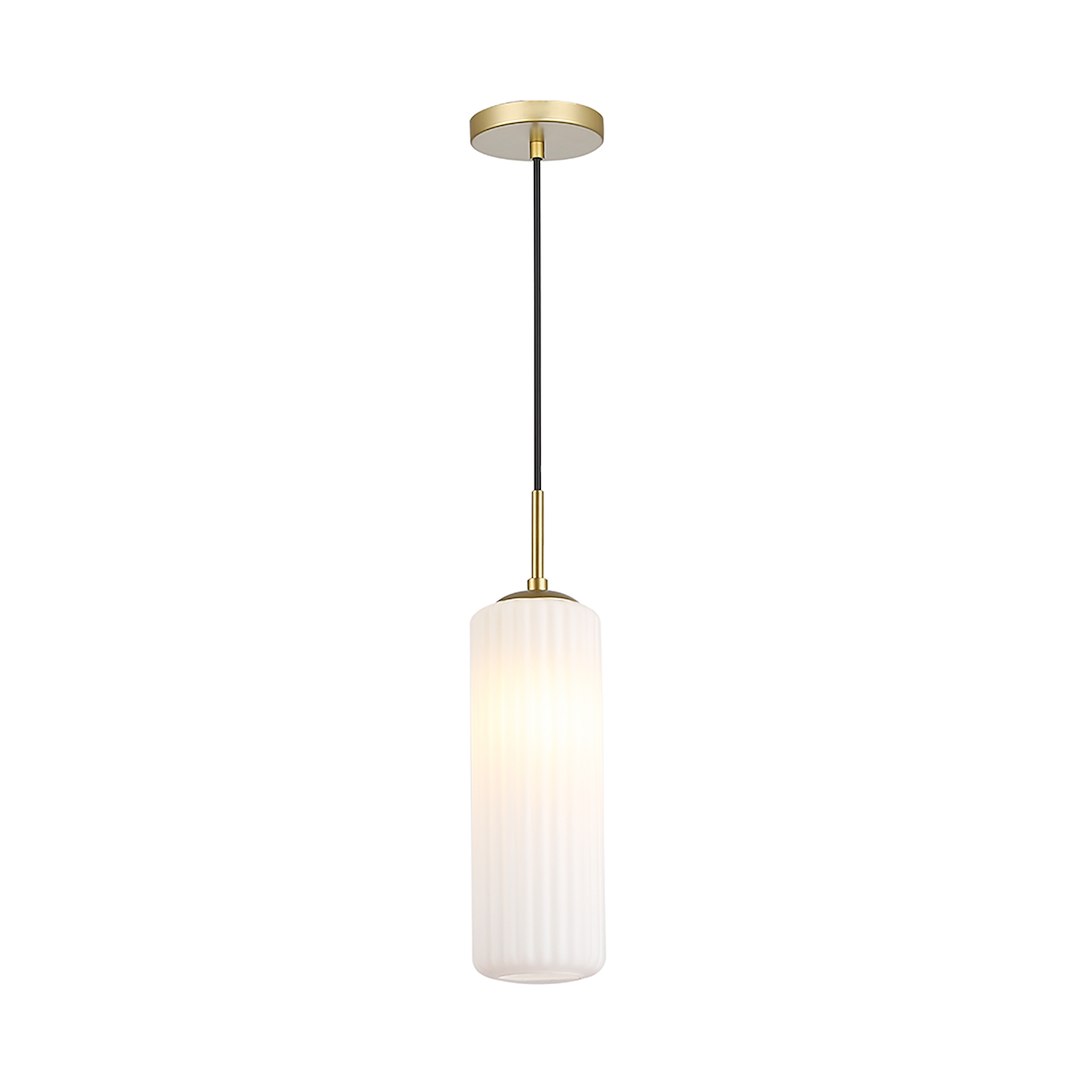 Suspension cylindrique vesta 1 lumière doré 10cm Suspension Vesta 1xE27