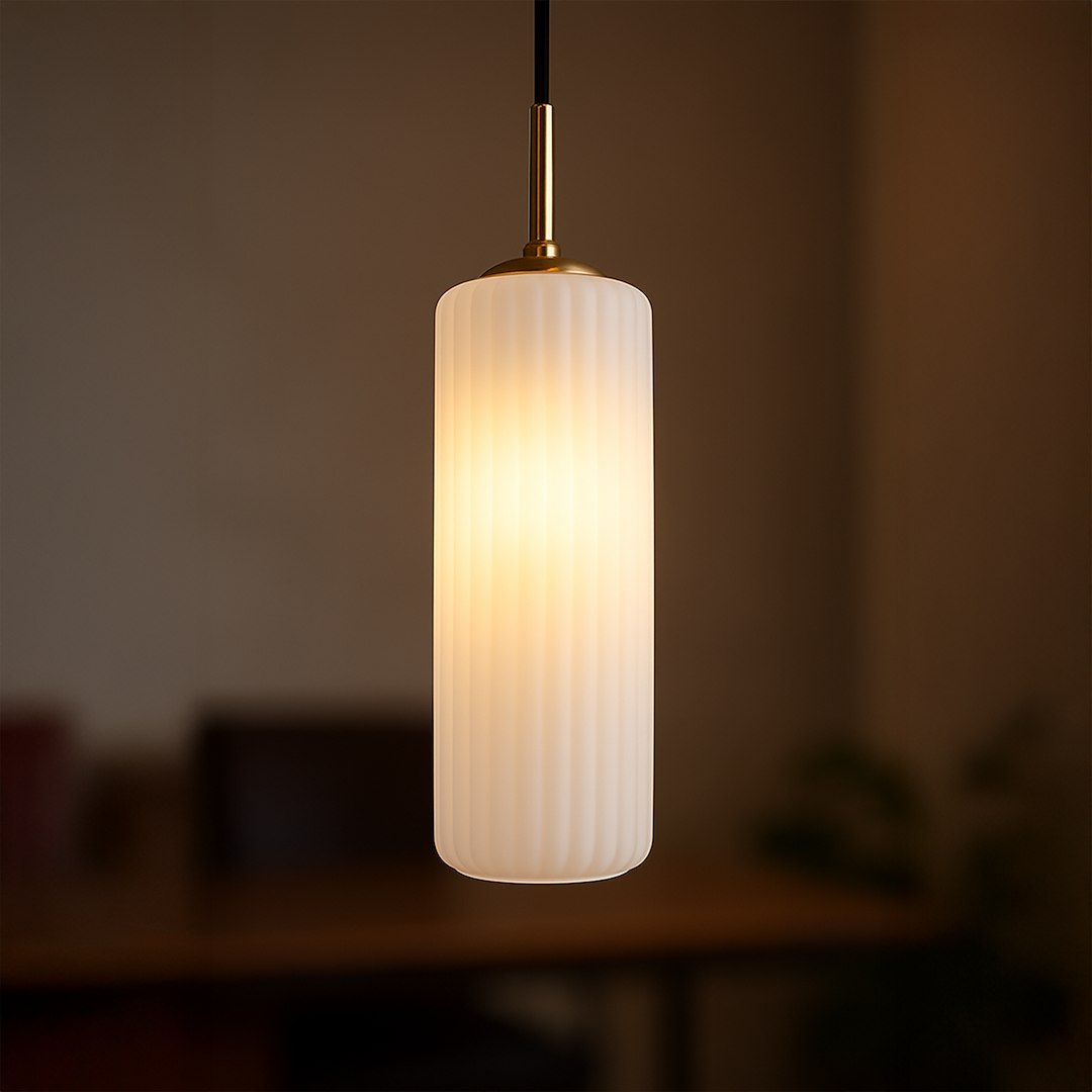 Suspension cylindrique vesta 1 lumière doré 10cm Suspension Vesta 1xE27