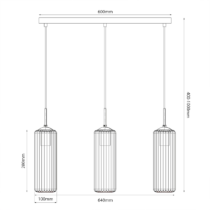 Suspension Vesta 3xE27