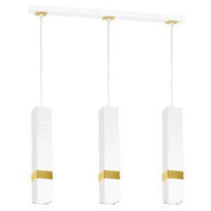 La boutique des lampes Design pour tous Suspension Vidar 3xGU10 Blanc/Doré