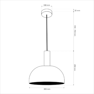 Suspension VISBY CHOCOLAT 1xE27