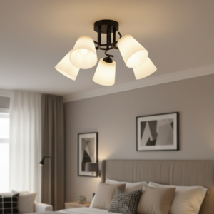 Plafonnier Pafos Métal Noir Sphérique