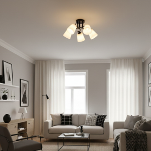 Plafonnier Pafos Métal Noir Sphérique