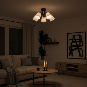 Plafonnier Pafos Métal Noir Sphérique