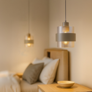 Suspension Métal Noir Cylindrique