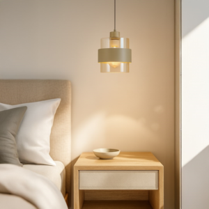 Suspension Métal Noir Cylindrique