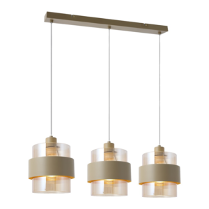 Suspension VALENTINO Métal Blanc Trois Lumières